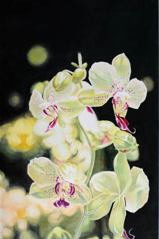 Asta Caplan, In Shape of Light III, Oil on Canvas, 55" x 35"