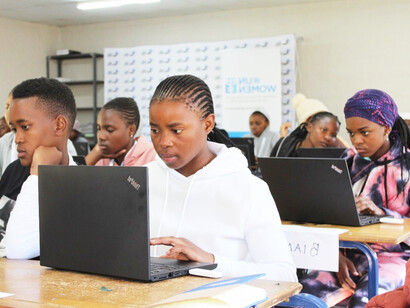 In a classroom buzzing with creativity and determination, these girls exemplify the transformative power of education technology, laying the foundation for a more equitable and prosperous South Africa