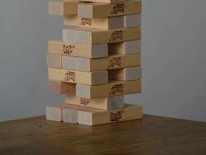 Jenga is illustrated as a metaphor for constructivism and creativity