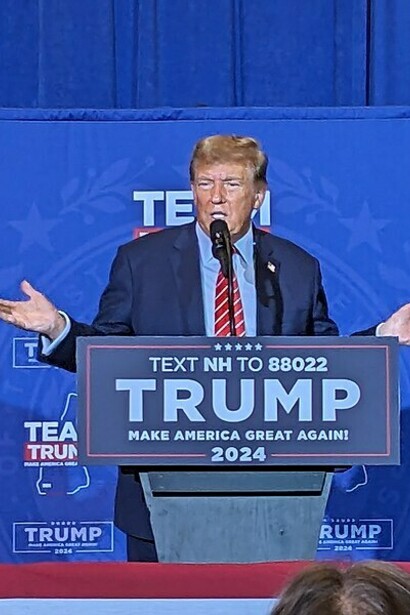 Donald Trump rally at Grappone Conference Center in Concord, New Hampshire, USA