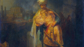«David despidiéndose de Jonatán» (1642), detalle, Rembrandt