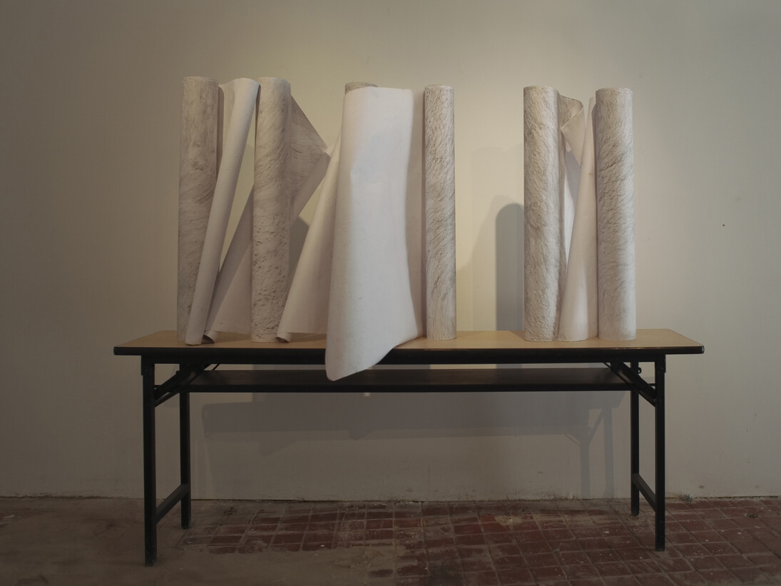 Carla Zaccagnini, Shangai em São Paulo in Shanghai, 2012, Frottage on paper and 13 inkjet prints, Variable dimensions. Photo courtesy of the artist