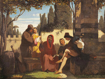 V.Cabianca, Novellieri toscani del XIV secolo, 1860, Firenze, Galleria d'Arte Moderna di Palazzo Pitti