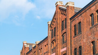 The stunning brick warehouse exterior showcasing remarkable architecture