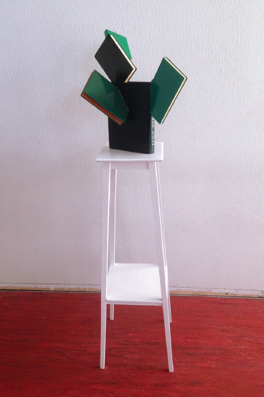 Peter Wüthrich, Cactus succulentus literally, 2015, Books and furniture, 166 x 35 x 31 cm