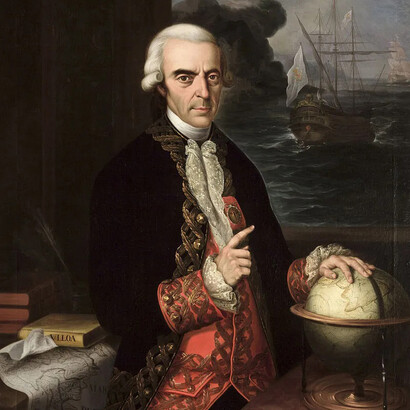 Andrés Cortés y Aguilar; Antonio de Ulloa, Museo Naval de Madrid, España (detalle)