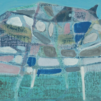 Nick Carrick, Climbing Frame, 2014, oil on linen, 30 x 35 cm 