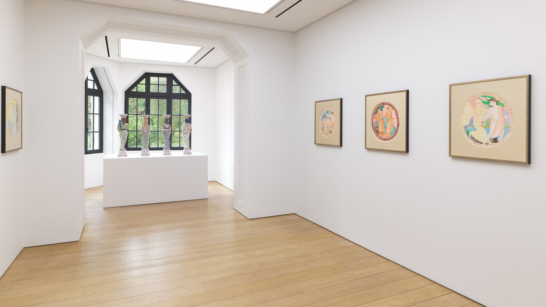 Rachel Feinstein, Fates, exhibition view. Courtesy of Gagosian Gallery