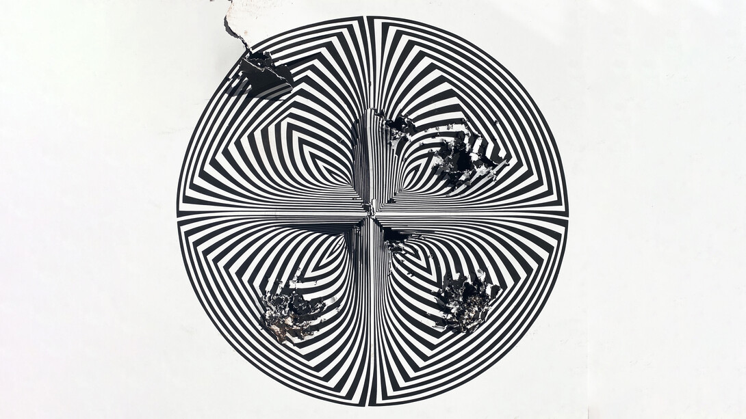 Elizabeth Gregory-Gruen, Black & White Gunshot. Courtesy of Ivy Brown Gallery