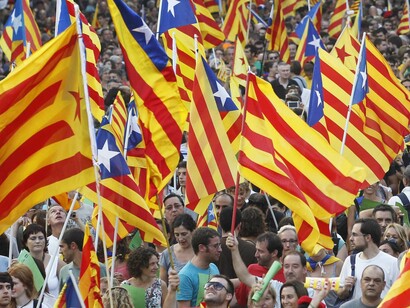 Manifestación independentista en Barcelona