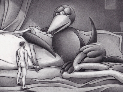 Ryan Travis Christian, Small man (detail), 2025. Courtesy of Hashimoto Contemporary