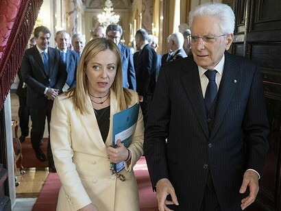 Sergio Mattarella e Giorgia Meloni, (2023)