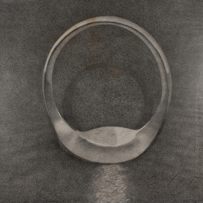 Omar Galliani,  Anelli, 1991, matita su carta, 150 x 150 cm