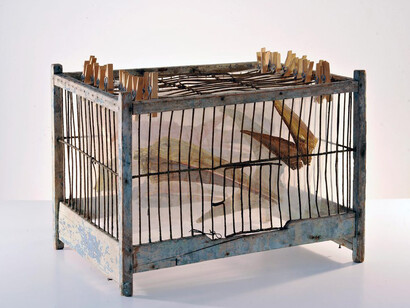 Birgit Jürgenssen, Gefangene fröhlichkeit (Caught happiness), 1982. Courtesy of the Henry Moore Foundation