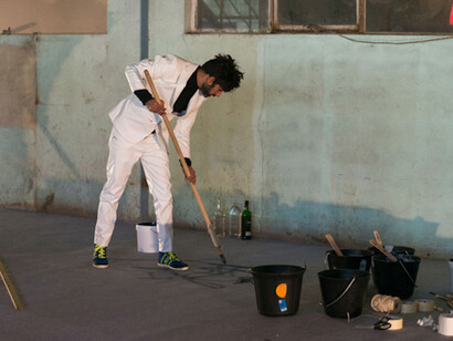 Nikhil Chopra, Drumsolo at the Mill, Exhibition view. Courtesy of Galleria Continua