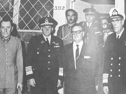 Allende rodeado de golpistas. Revista 'Vea', 29/10/1970
