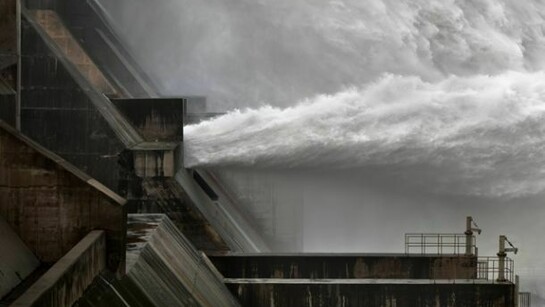 Edward Burtynsky, Xiaolangdi Dam #1, Yellow River, Henan Province, China, 2011 © Edward Burtynsky, courtesy of Flowers London