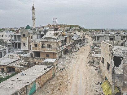 Destrozos dejados por la guerra civil en Siria