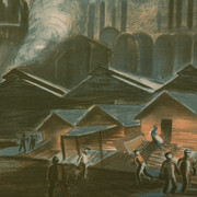 Elizabeth Olds, Steel mills (detail), circa 1935. Courtesy of Blanton Museum of Art