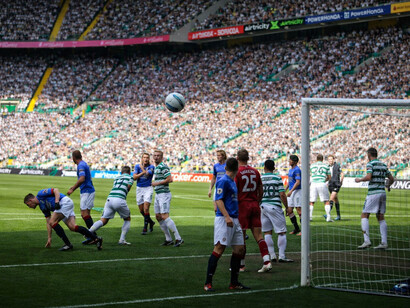 Affrontement entre le Celtic et les Rangers le 27 avril 2008 au Celtic Park de Glasgow en Écosse
