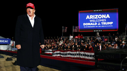 Donald Trump en una acto de campaña del Partido Republicano en Arizona, 2022