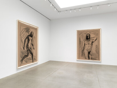 Spencer Sweeney, The painted bride, exhibition view. Courtesy of Gagosian Gallery. Photo by Owen Conway