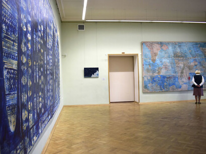 Salon de musique and Other Paintings by Piero Pizzi Cannella, Exhibition view. Courtesy of Partners & Mucciaccia