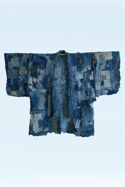 Kimono elaborado con la técnica «boro», Japón