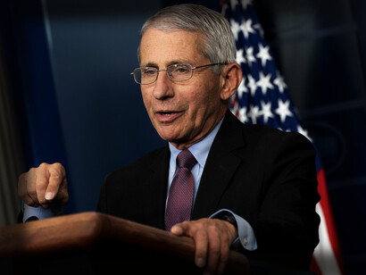 Fauci said there's no reason to be walking around with a mask… only the infected should wear masks