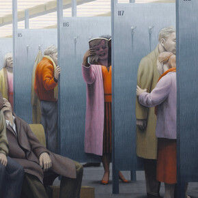 George Tooker, The waiting room, 1959. Courtesy of SAAM