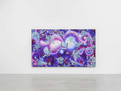 Kenny Scharf, Jungle jungle jungle, vue de l'exposition. Avec l'aimable autorisation d'Almine Rech