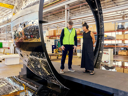 Ouroboros, making of. Courtesy of the National Gallery of Australia
