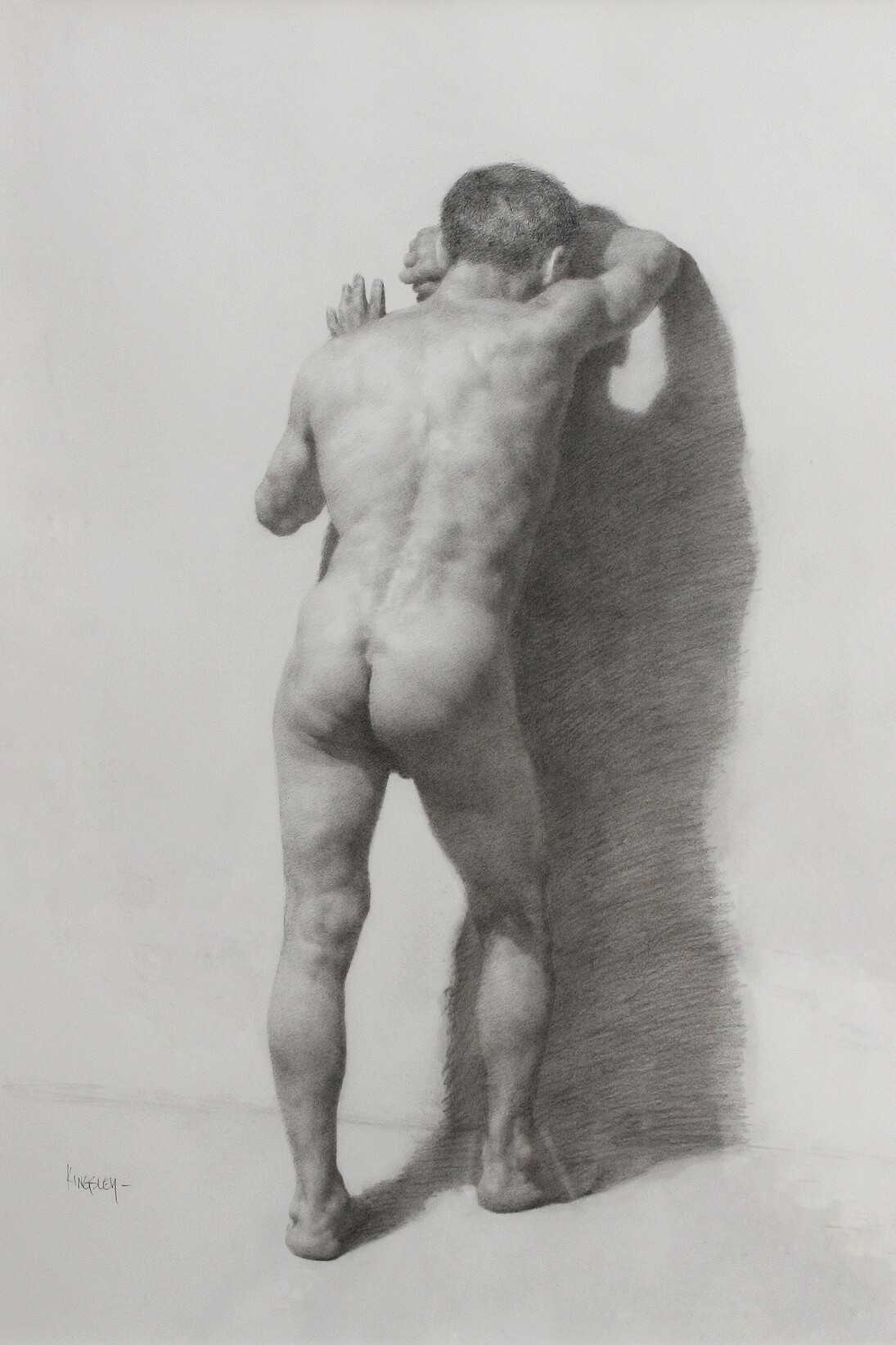 Darren Kingsley, Chris’ Back, graphite on paper, 22 3/4 x 16 3/4 inches, 2005