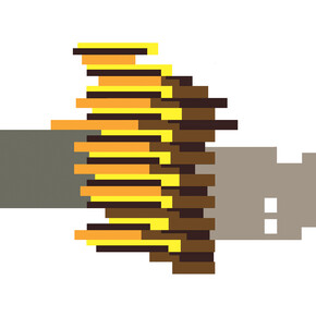 Heidi Wood, projet de peinture murale, Scrambled Modernism 1, 2015, Courtesy Galerie Anne Barrault
