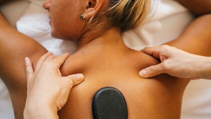 A woman healing by adopting alternative medicine