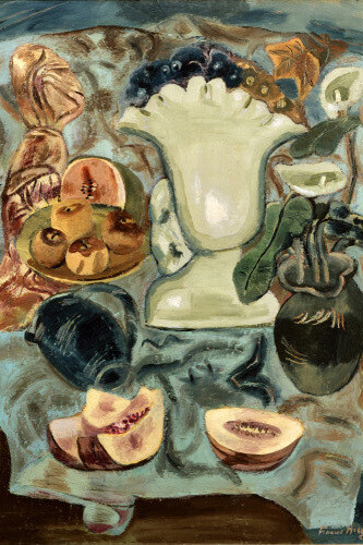 Frances Hodgkins, Still life with fruit dishes (detail), c.1937. Courtesy of Dunedin Public Art Gallery