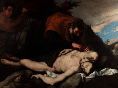 Luca Giordano
Il Buon samaritano, 1655-1657
olio su tela 139,7 x 195,6 inv.Q.1799.
Museo e Real Bosco di Capodimonte, Napoli