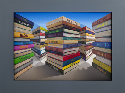 Patrick Hughes, Catalogues 2021. Courtesy of the artist and M.S. Rau Antiques