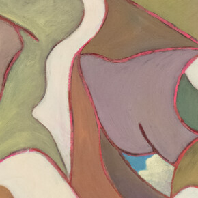 Mark Yang, Crisscross, 2023, (detail), oil on canvas, 22x18 inches. Courtesy of the artist and Various Small Fires, Los Angeles/Dallas/Seoul