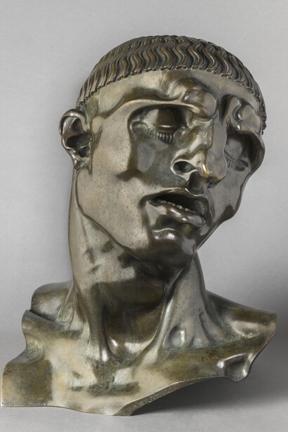 Adolfo Wildt (1868-1931), Vir temporis acti dit Uomo antico, 1921, Bronze, 55 x 55 cm, Paris, musée d’Orsay © Musée d'Orsay, dist. RMN-Grand Palais / Patrice Schmidt