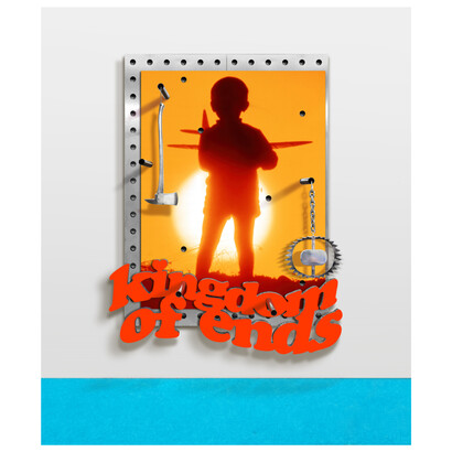 Robin Kid, Kingdom of Ends - X, 2023, huile sur toile, fonte d'aluminium, acier inoxydable, aluminium, h265×l205xp30 à 150 cm — h104.3xw80.7xd12 to 59 inches. © Courtesy the artist and Templon Gallery, Paris —Brussels — New York