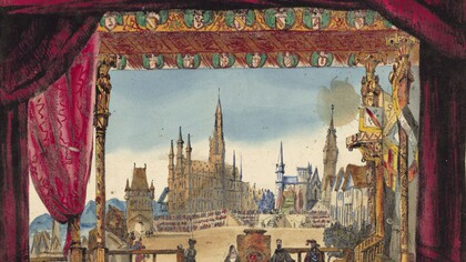 «La juive»: diseño para el Acto V de la producción original de 1835