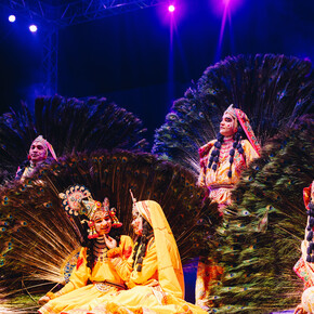 Holi Ki Raas Leela curated by Leela Samson at the DB Ground for the Serendipity Arts Festival 2018