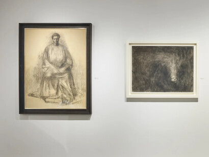 Robert Carter and Charles White in dialogue, exhibition view. Courtesy of ACA Galleries