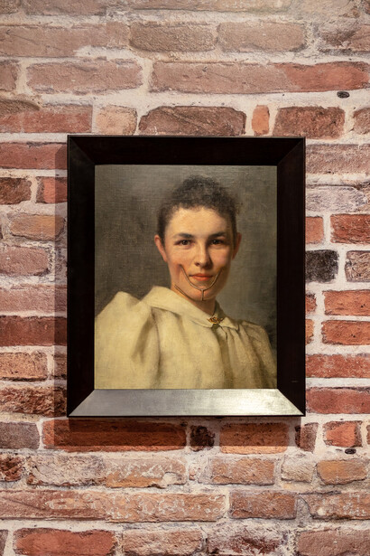 Markus Schinwald, Roberte, 2016, olio su tela