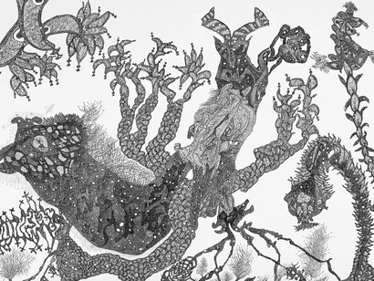 Alfred Neumayr, Spring snow (detail), 2017. Courtesy of Ricco Maresca Gallery