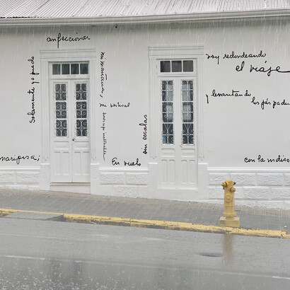 Fachada de Teorética, colectivo de letras centroamericanas. Foto cortesía de Teorética