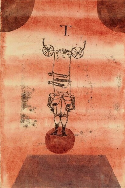 Paul Klee (1879-1940), Weibsteufel, die Welt beherrschend, 1921. Acquarello e inchiostro su carta, 44x27 cm