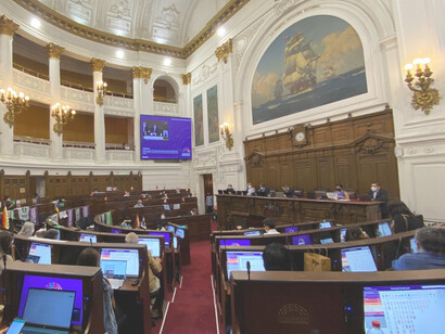 Pleno de la Asamblea de la Convención Constitucional chilena encargada de redactar la rechazada Nueva Constitución