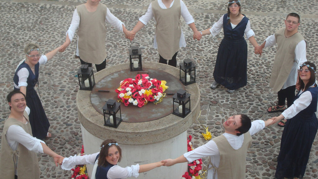 I membri della Cooperativa Vite Vere – Associazione Down Dadi di Padova